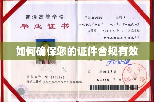 道里如何确保您的证件合规有效
