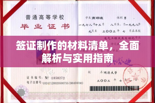 道里签证制作的材料清单，全面解析与实用指南