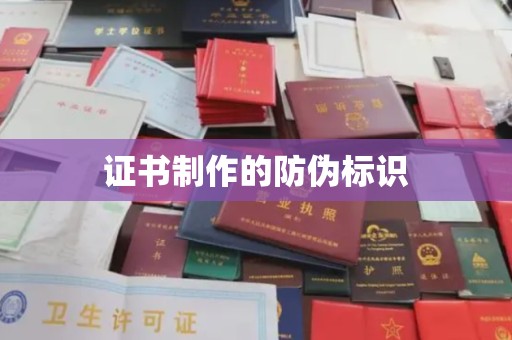 道里证书制作的防伪标识