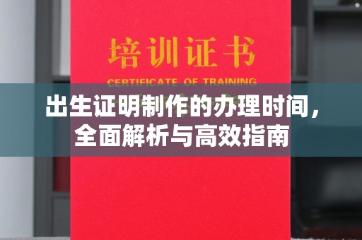 道里出生证明制作的办理时间，全面解析与高效指南