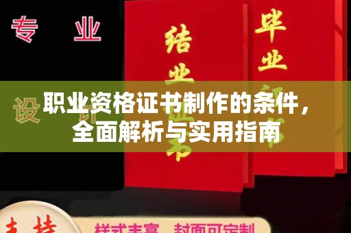道里职业资格证书制作的条件，全面解析与实用指南