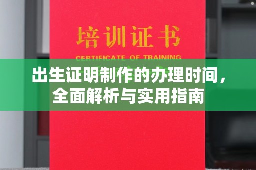 道里出生证明制作的办理时间，全面解析与实用指南